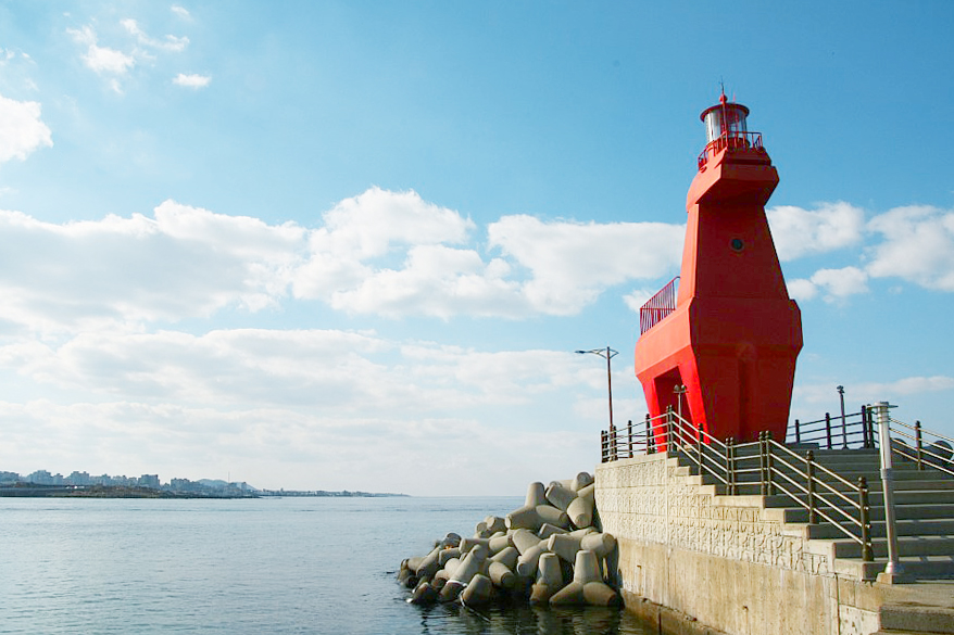 Ihe Tewoo Beach Jeju Island Natural Beauty Lighthouse South Korea