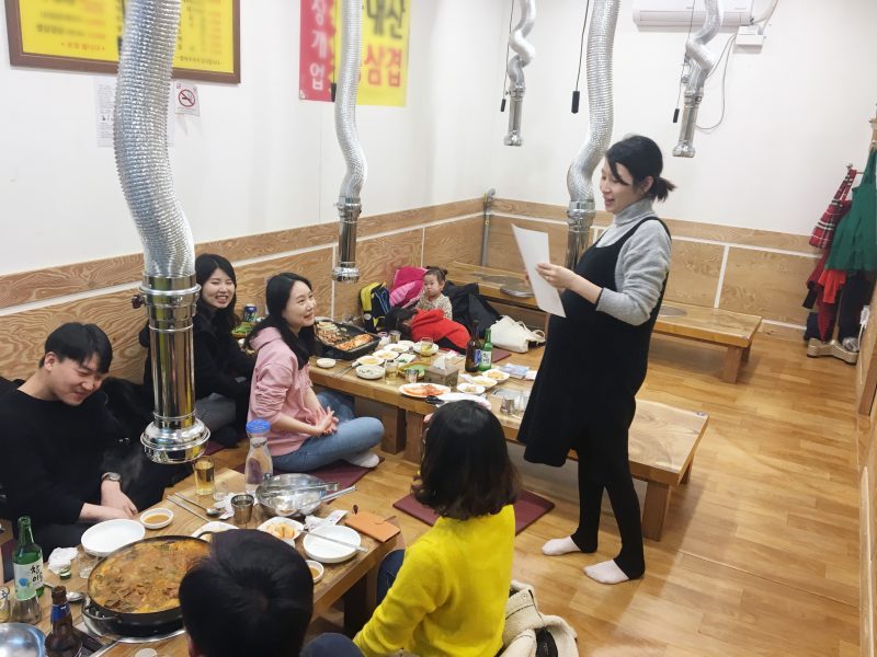 Monthly company dinner for Amela’s farewell party