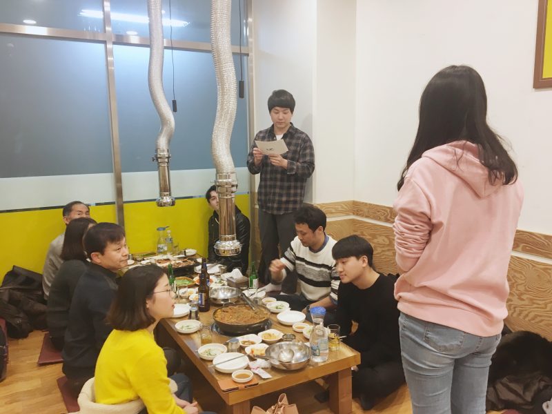 Monthly company dinner for Amela’s farewell party