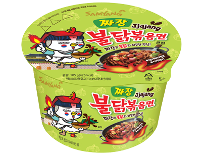 Вкус острой курицы Ramyeon Jjajang Big Bowl