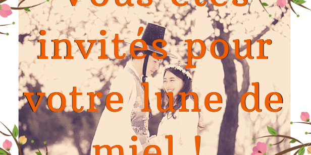 Invitation Lune de Miel