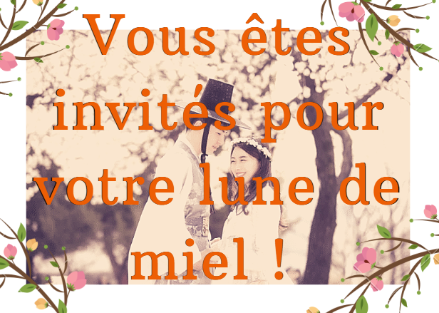 Invitation Lune de Miel
