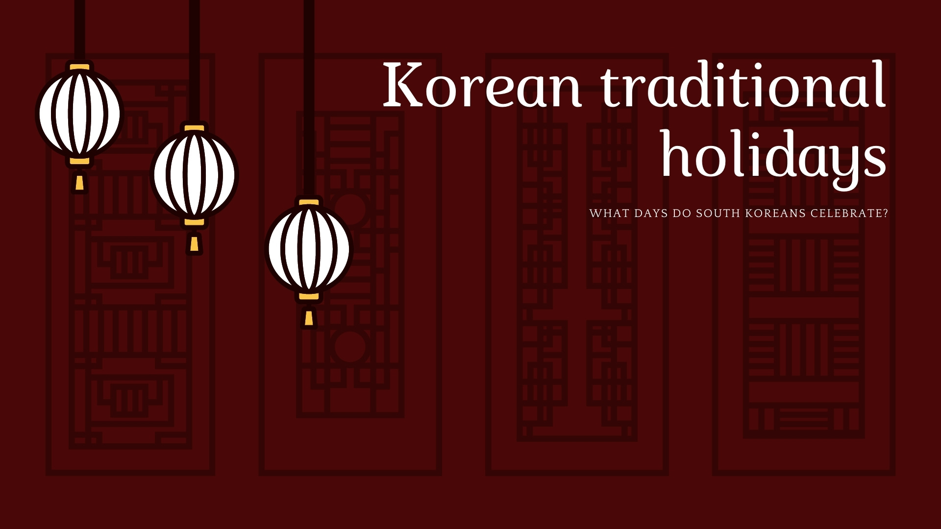 Korean holidays Etourism