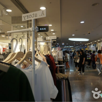 clothing racks at GoTo Mall