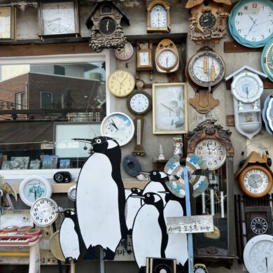 vintage clocks ft penguin cardboard