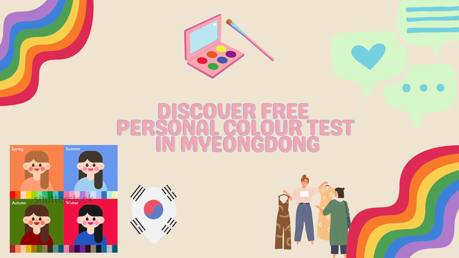 Discover Free Personal Colour Test in Myeongdong🎨 Etourism Korea DMC