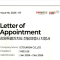 Letter of Appointment